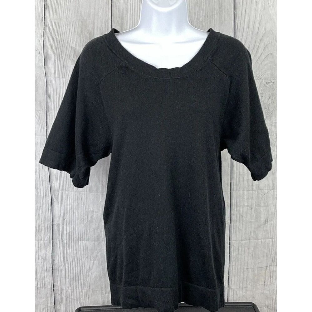 Liz Lange Maternity XS Short Sleeve Black Knit Top
